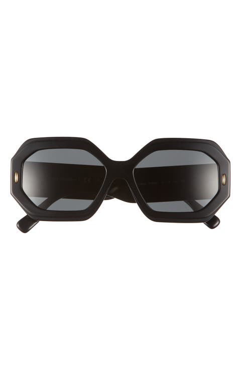 55mm Geometric Sunglasses
