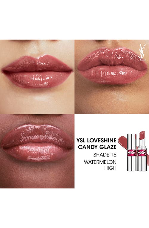 Saint Laurent Yves Candy Glaze Lip Gloss Stick In 16 - Watermelon High