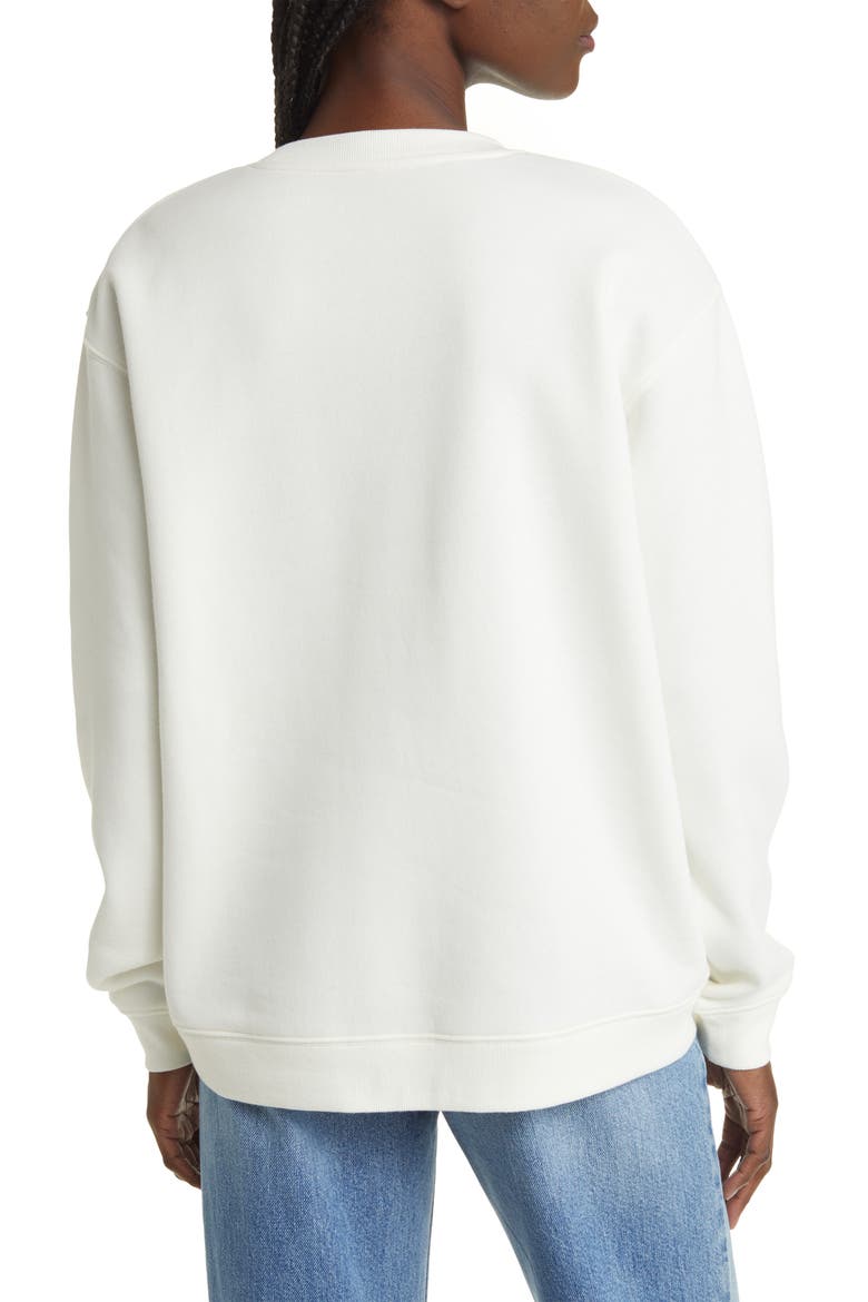 Paris Bouclé Patch Cotton Blend Sweatshirt, Alternate, color, NATURAL