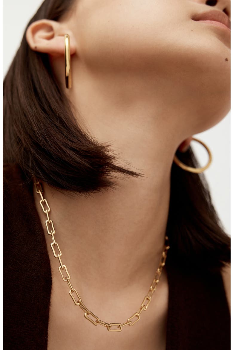 Alta Slim Chain Necklace, Alternate, color, 18CT GOLD VERMEIL