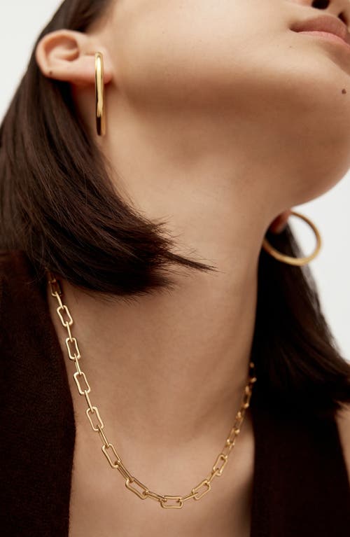 Monica Vinader Womens Alta Mini 18ct Yellow Gold Vermeil Chain Necklac In Gold