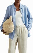 Reiss Belle Linen Button-Up Shirt