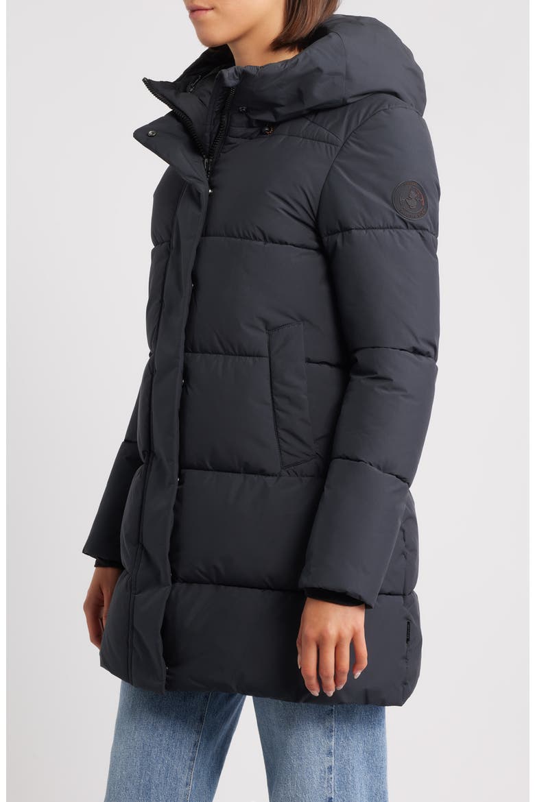 Bethany Waterproof Hooded Quilted Parka, Alternate, color, BLACK