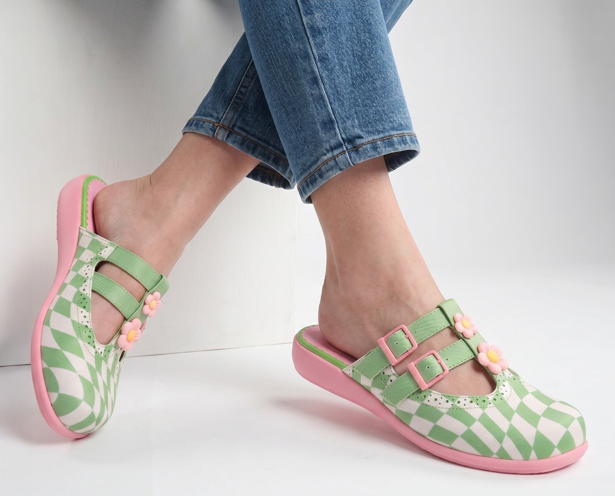 Hot Chocolate Design Shaken Squares Women's Mary Jane Clogs, Alternate, color, Shaken Squares