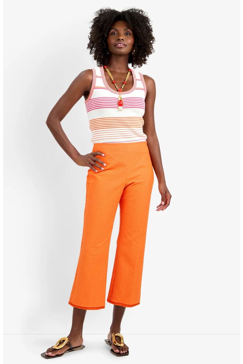 Gulf Cropped Structured Woven Pant, Alternate, color, Orange Oasis