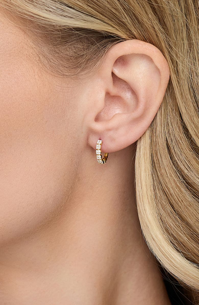 Bony Levy Maya 18K Yellow Gold Diamond Hoop Earrings, Alternate, color, 18K Yellow Gold