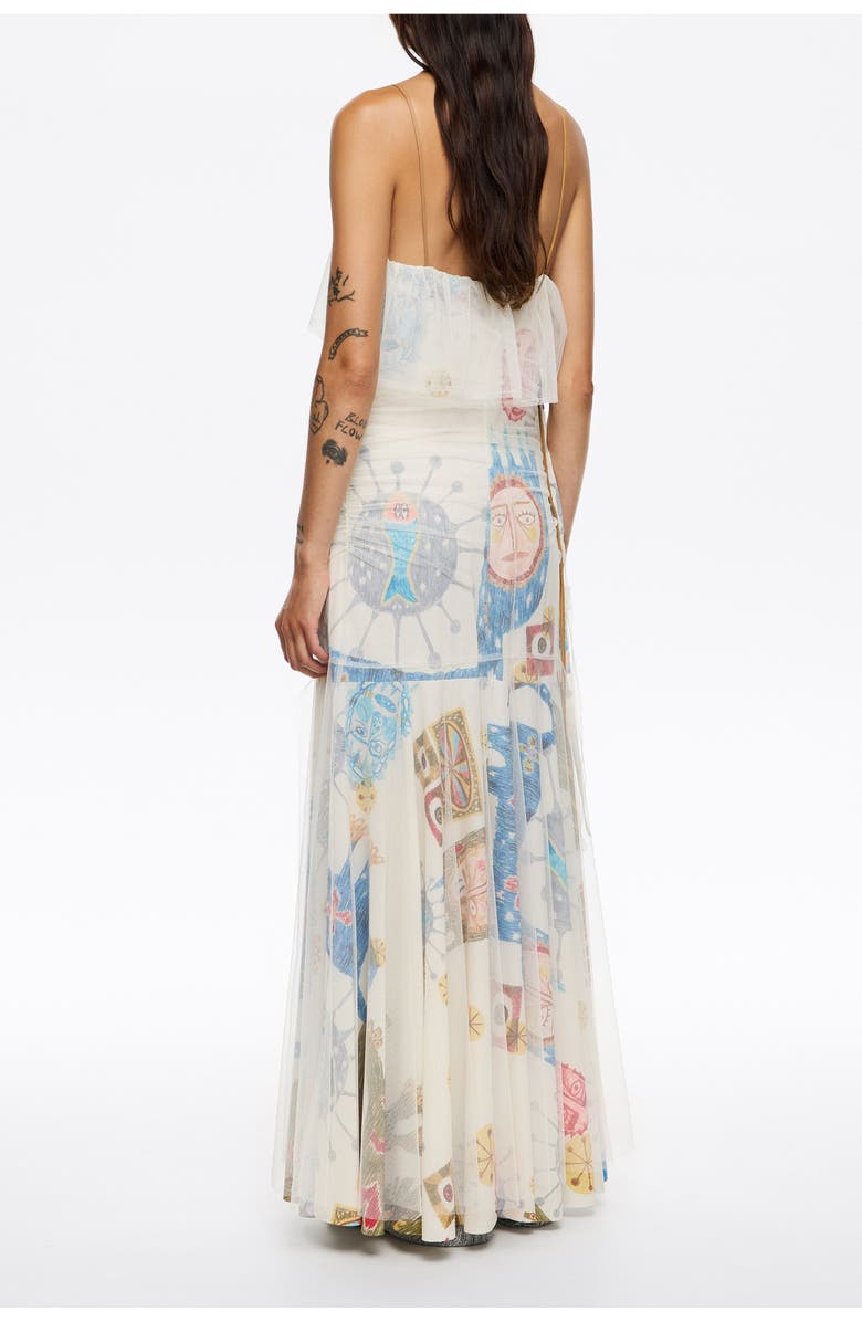 Bimba y Lola Long Mask Dress, Alternate, color, Mask Big Ivory