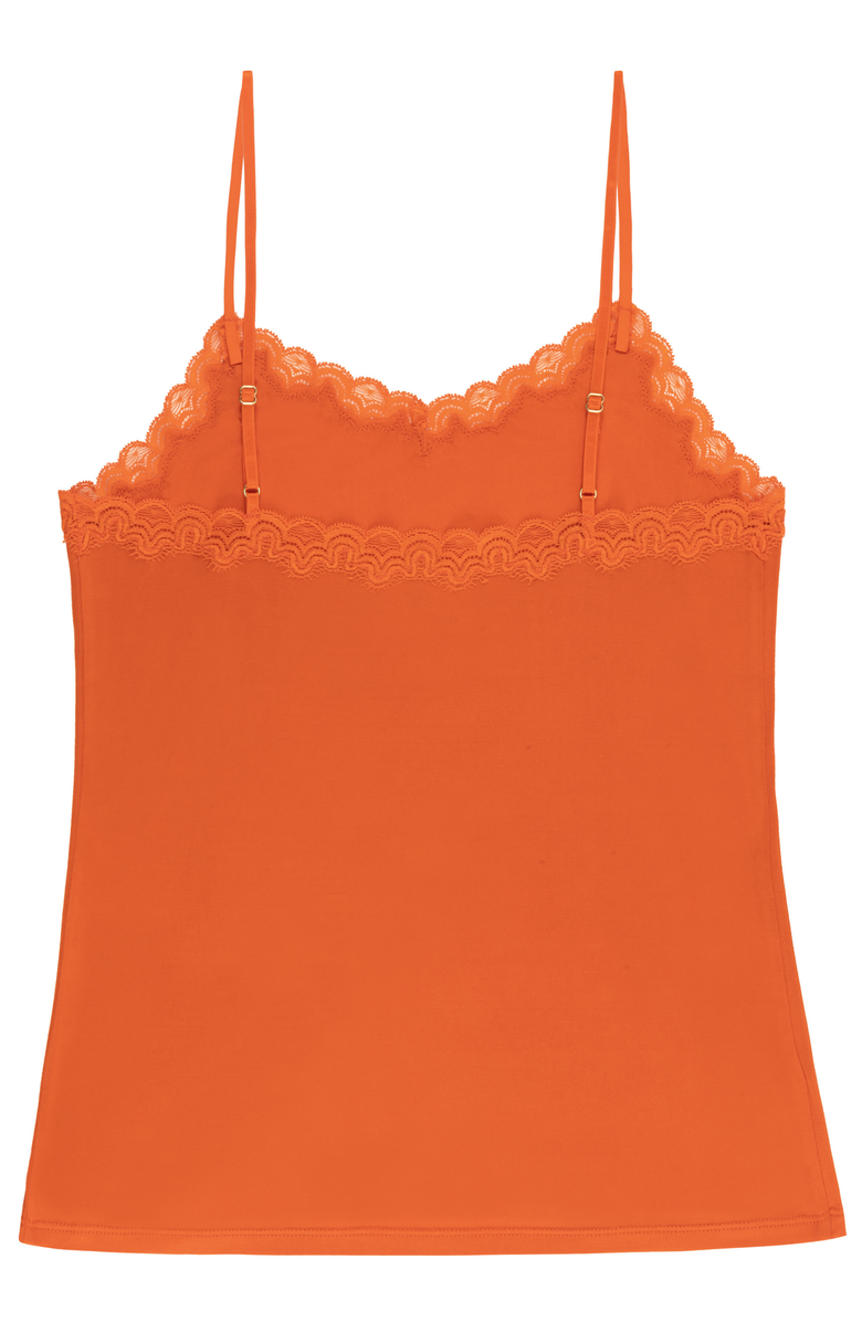 Uwila Warrior Soft Silk Lace Trim Camisole, Alternate, color, Spicy Orange