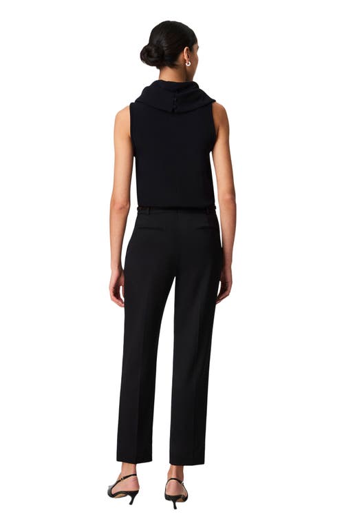 Another Tomorrow Cowl Neck Blouse In Black