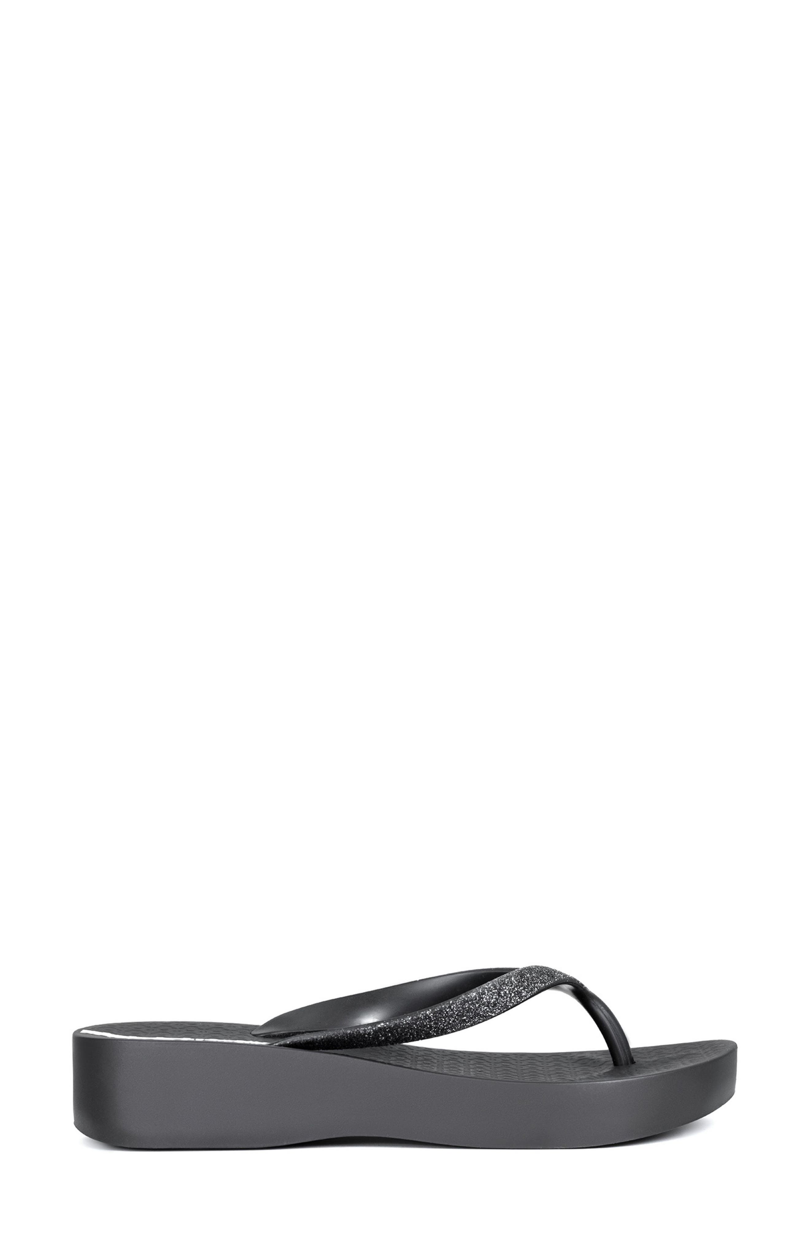 Ipanema Ipa Glitter Wedge Flip Flop, Alternate, color, 