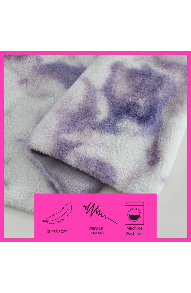 Betsey Johnson Sunset Tie Dye Throw Blanket, Alternate, color, Medium / Dark Purple