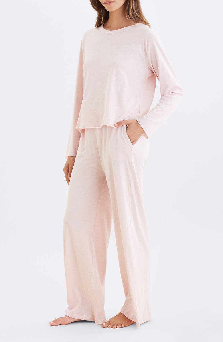 Papinelle Jada Organic Cotton Pajama Pants, Alternate, color, Pink
