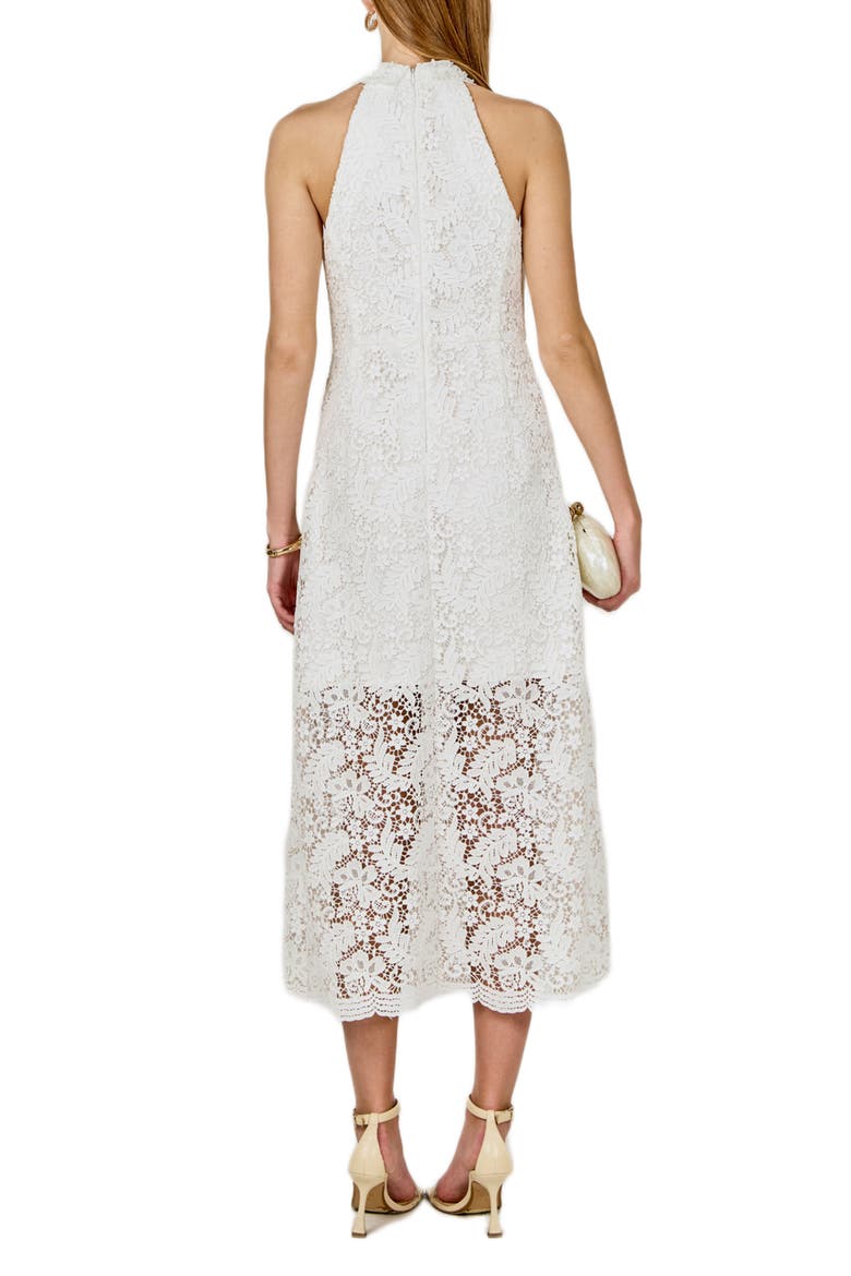 Floral Lace Dress, Alternate, color, WHITE
