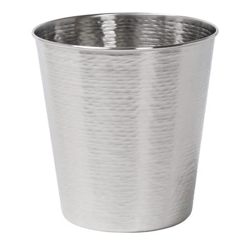 Remi Modern Classic Textured Steel 2-Gallon Wastebasket