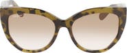 FERRAGAMO 56mm Gradient Cat Eye Sunglasses