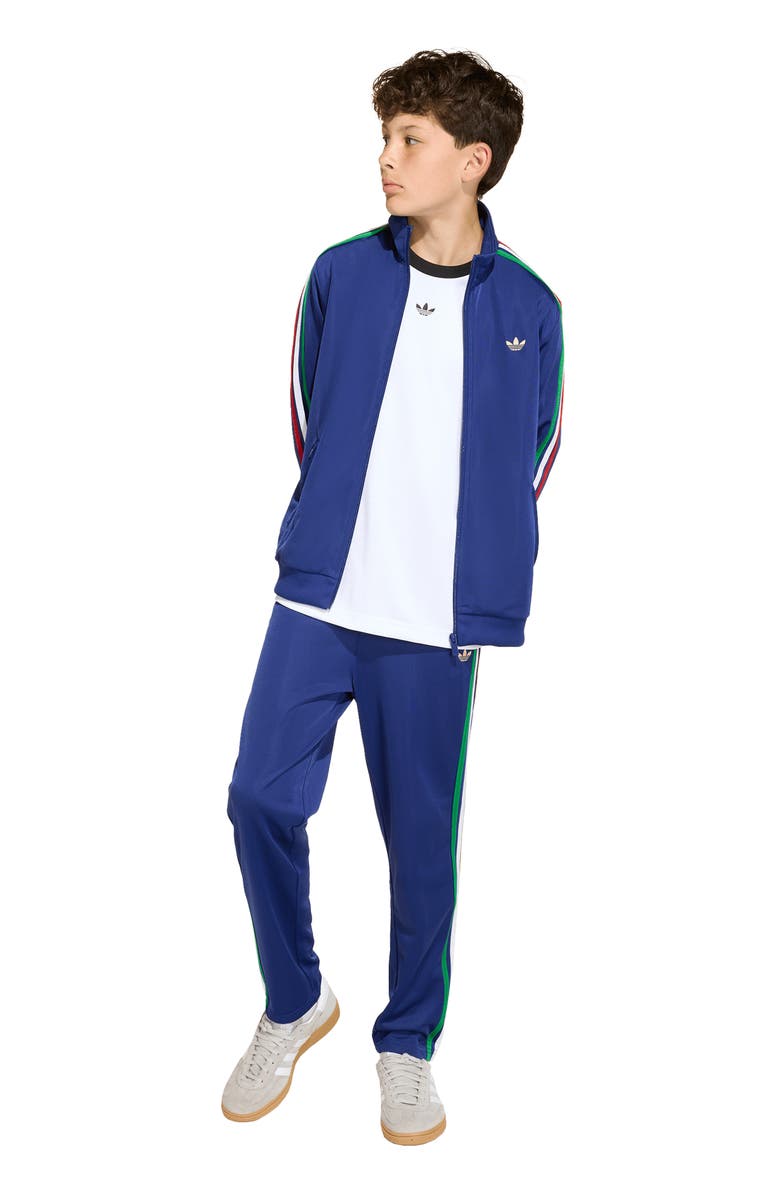adidas Originals Kids' Firebird Recycled Polyester Track Jacket, Alternate, color, Victory Blue/ Light Gold