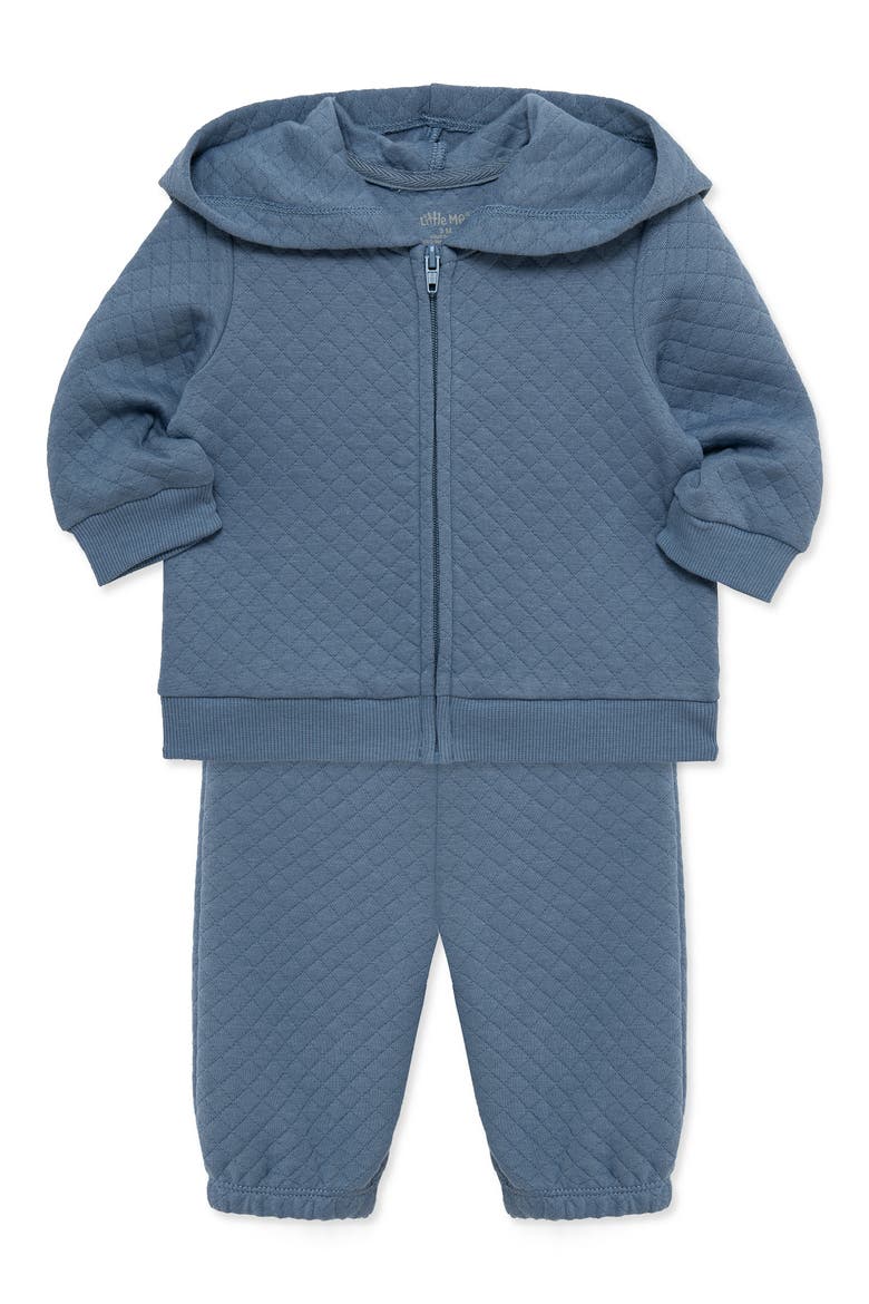 Kids' Quilted Jacket & Joggers Set, Alternate, color, BLUE
