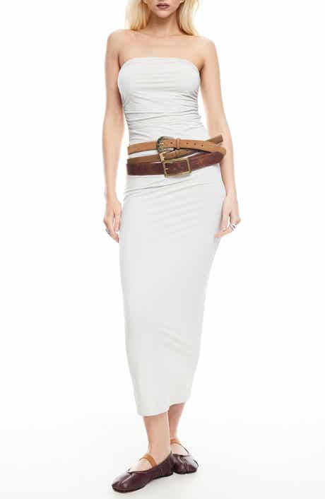 LIONESS Heatwave Strapless Midi Dress