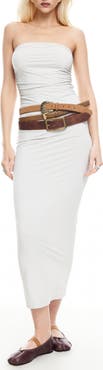 LIONESS Heatwave Strapless Midi Dress