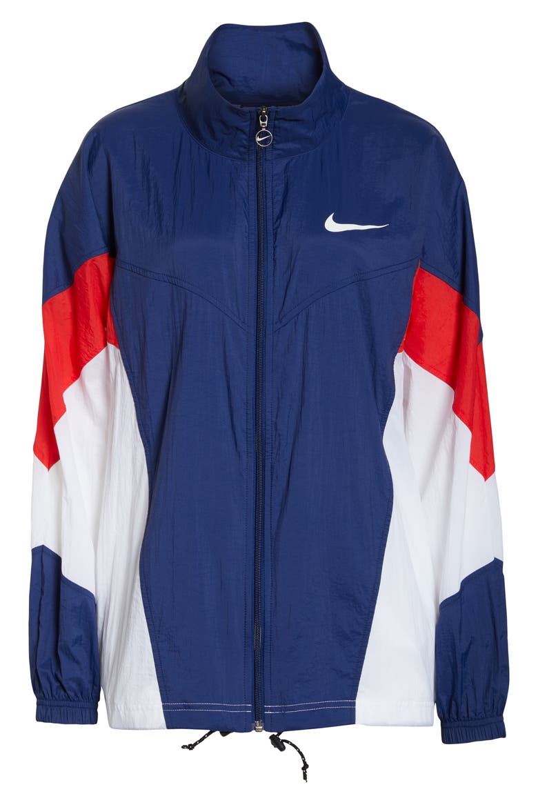 Sportswear Windrunner Women's Jacket, Alternate, color, BLUE VOID/ UNIVERSITY RED