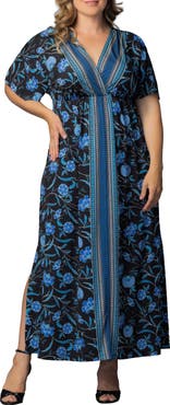 Kiyonna Wanderlust Floral Maxi Dress