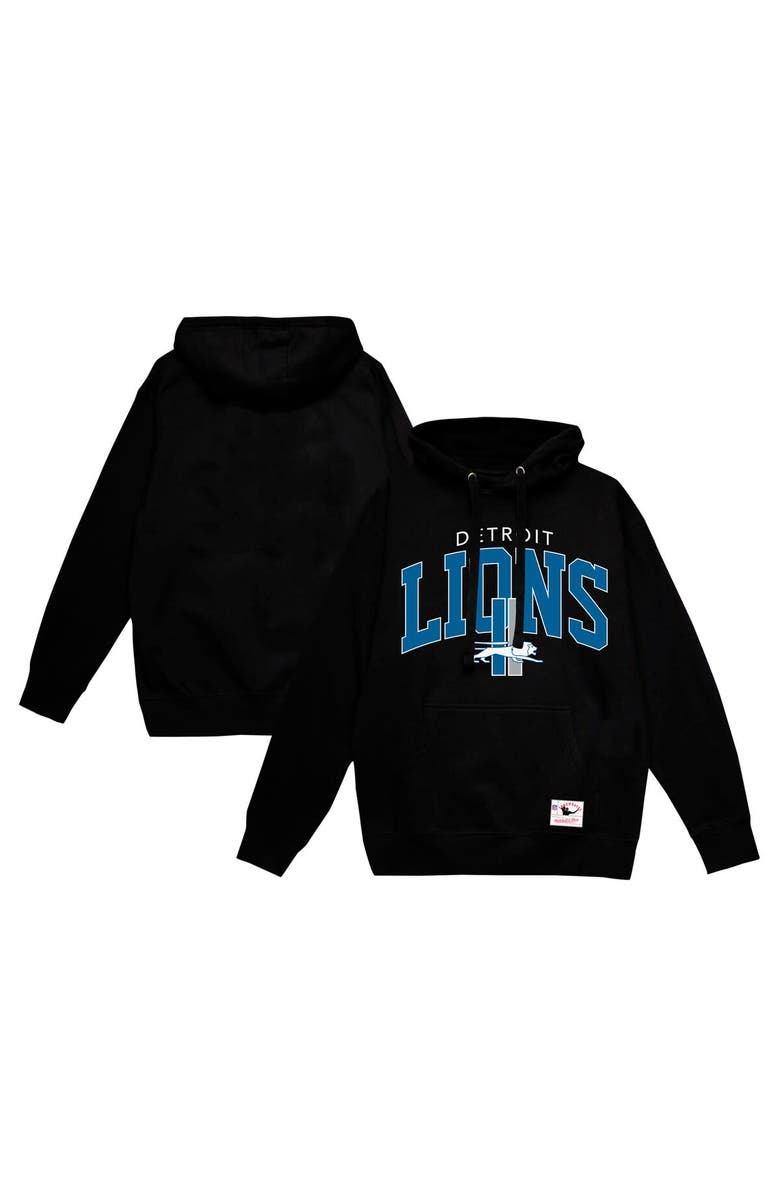 Mitchell & Ness Men's Mitchell & Ness Black Detroit Lions Vintage Arch Pullover Hoodie, Main, color, 
