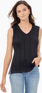 Misook Cable Stripe V-Neck Knit Tank