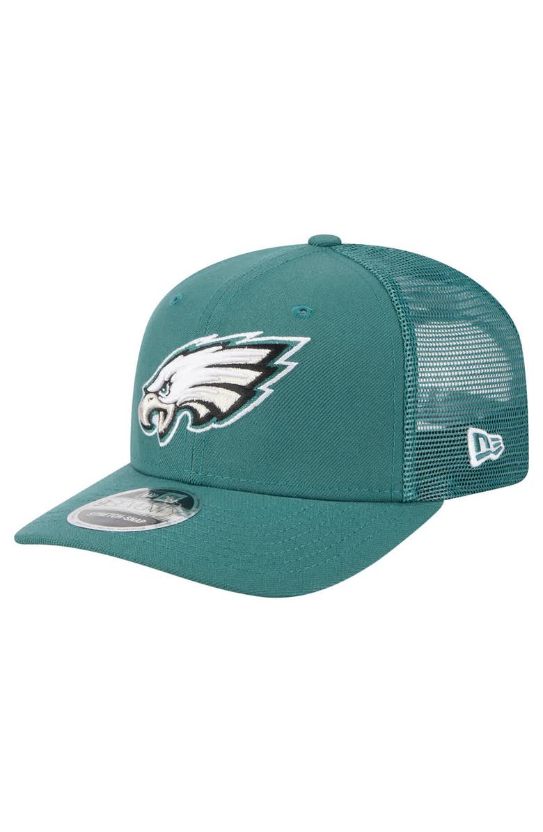 New Era Men's New Era  Midnight Green Philadelphia Eagles Team Collection 9SEVENTY Stretch-Snap Adjustable Hat, Main, color, Green