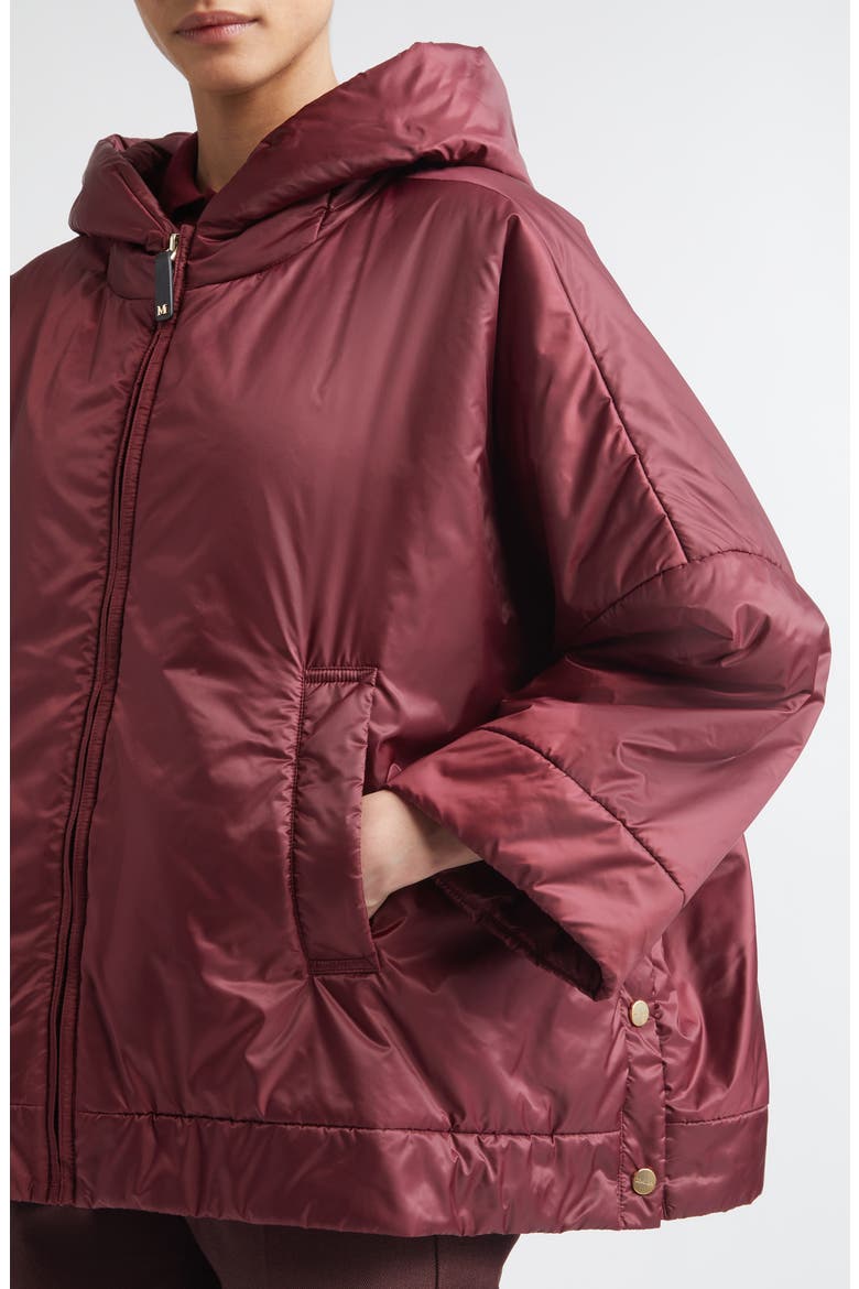 Oversize Water Repellent Hooded Puffer Jacket, Alternate, color, RED