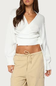 EDIKTED Stella Wrap Knit Cardigan
