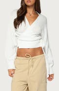 EDIKTED Stella Wrap Knit Cardigan