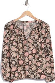 Lucky Brand Floral Henley
