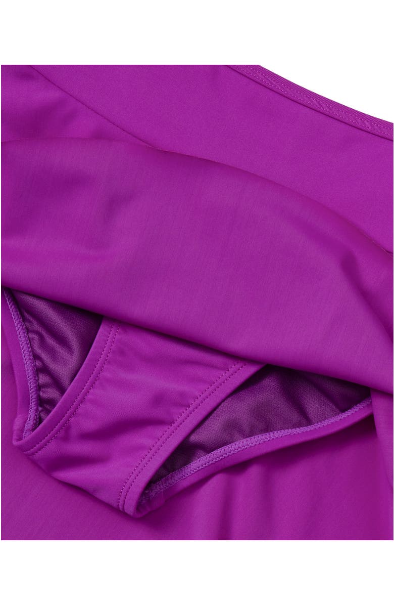 Lands' End Girls Plus Chlorine Resistant Swim Skirt, Alternate, color, Neon Purple