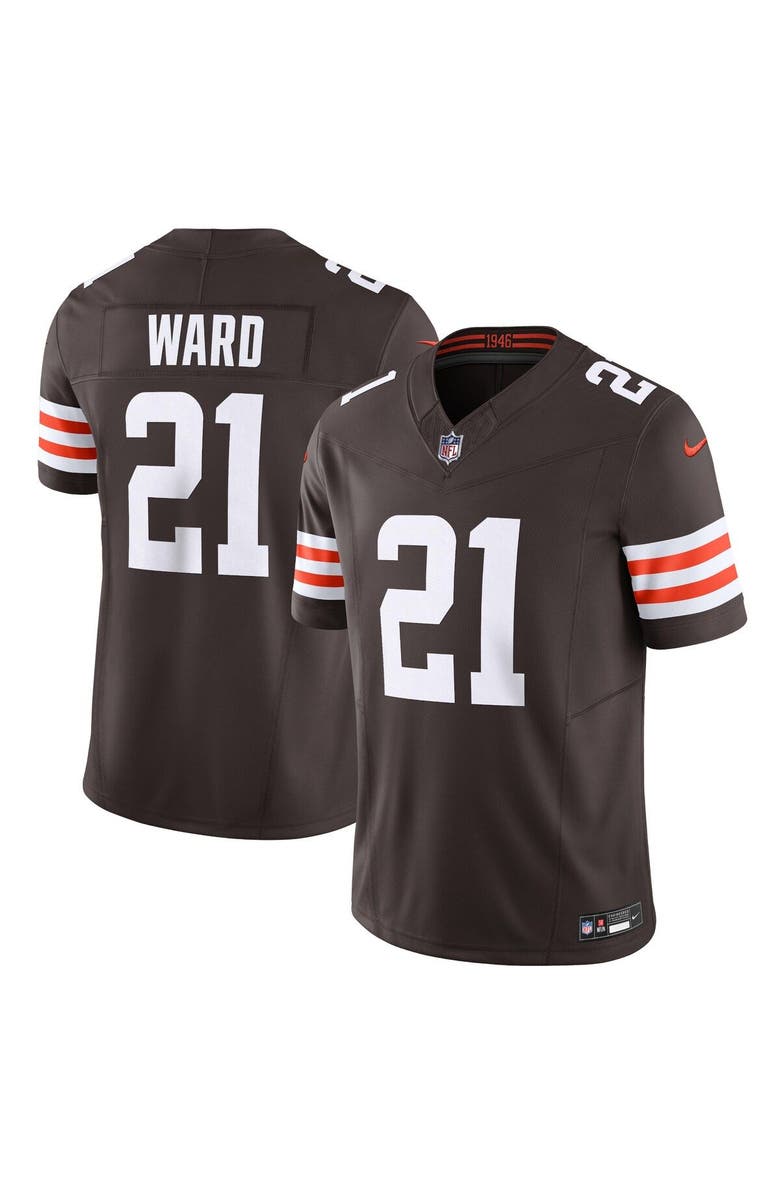 Nike Men's Nike Denzel Ward Brown Cleveland Browns Vapor F.U.S.E. Limited Jersey, Main, color, Brown