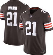 Nike Men's Nike Denzel Ward Brown Cleveland Browns Vapor F.U.S.E. Limited Jersey