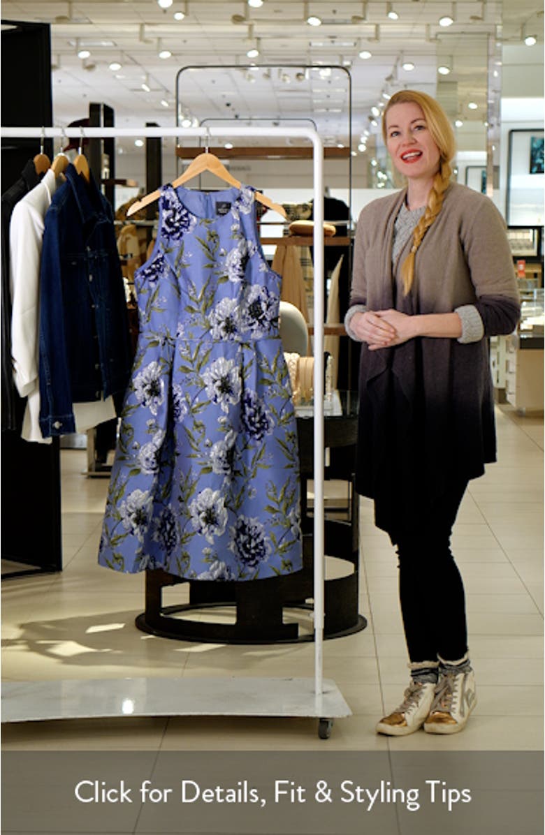 Floral Jacquard Cocktail Dress, sales video thumbnail