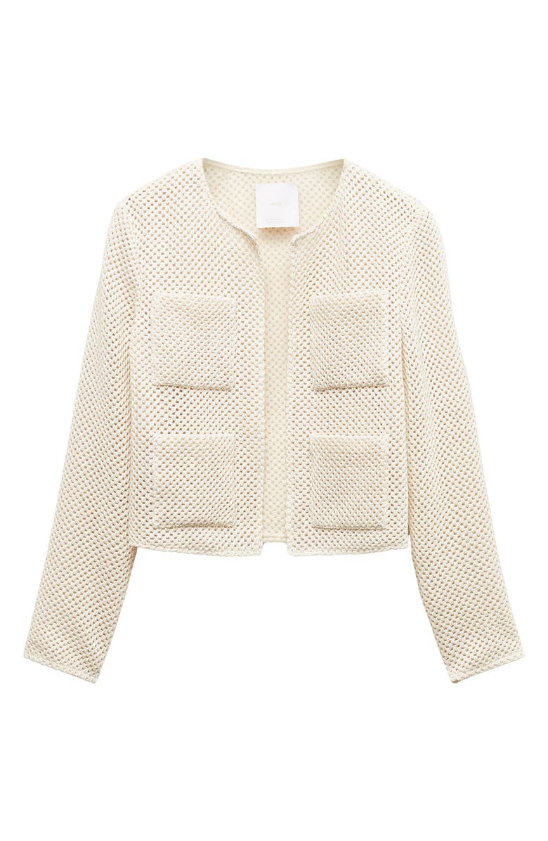 MANGO Openwork Cardigan, Alternate, color,