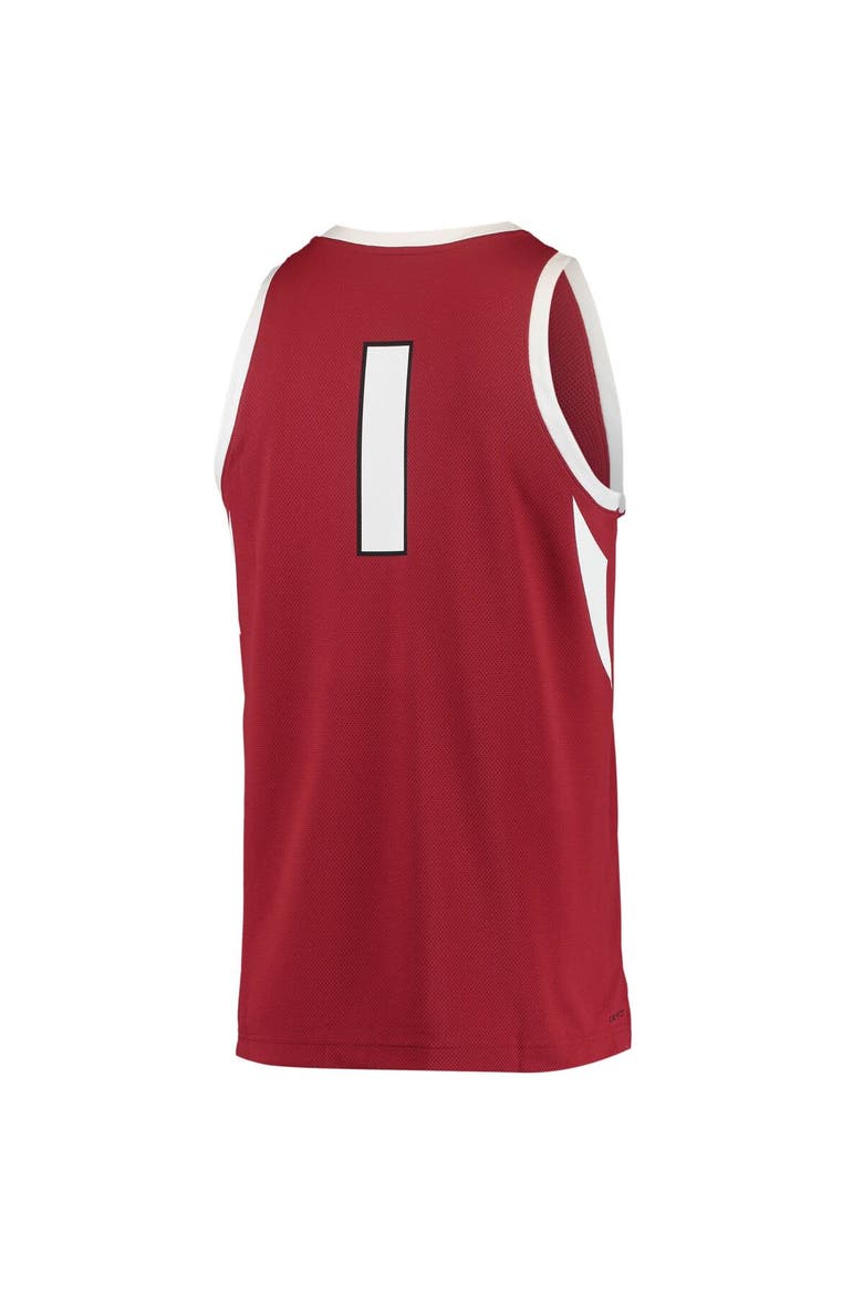 Men's Nike #1 Crimson Arkansas Razorbacks Replica Jersey, Alternate, color, Crimson