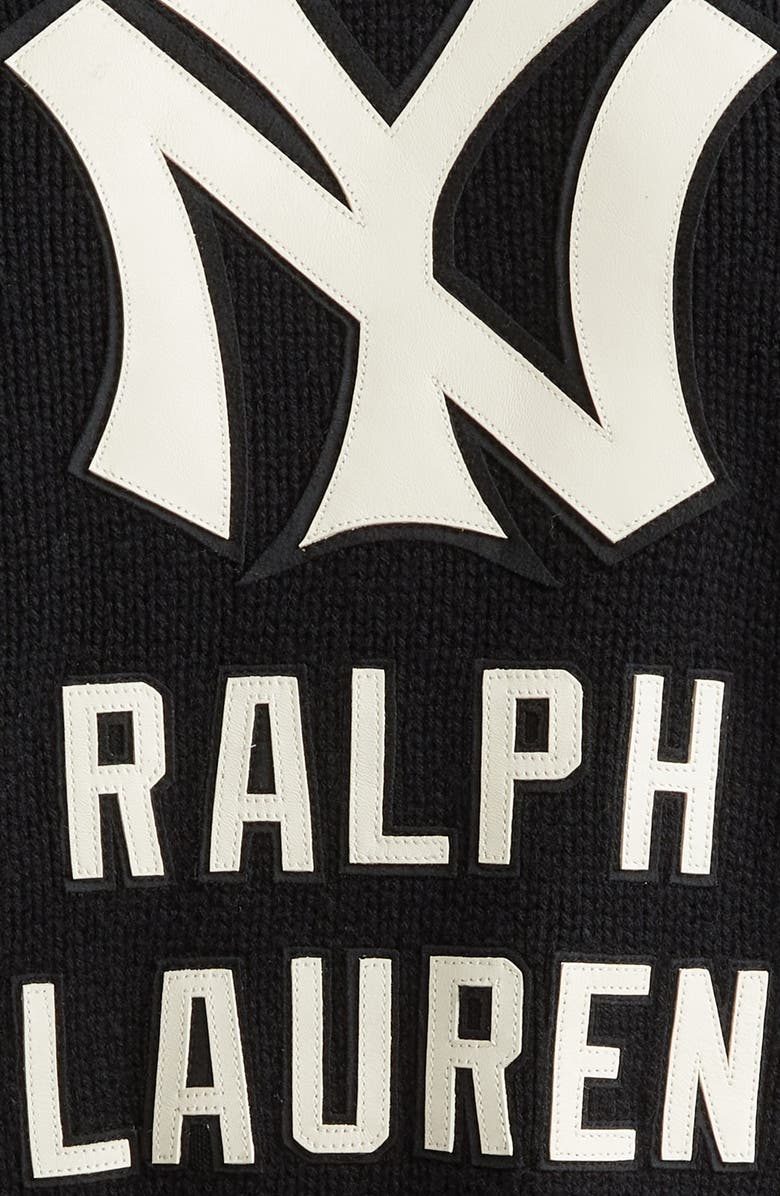 Ralph Lauren Purple Label New York Yankees<sup>™</sup> Shawl Collar Cashmere Cardigan, Alternate, color,