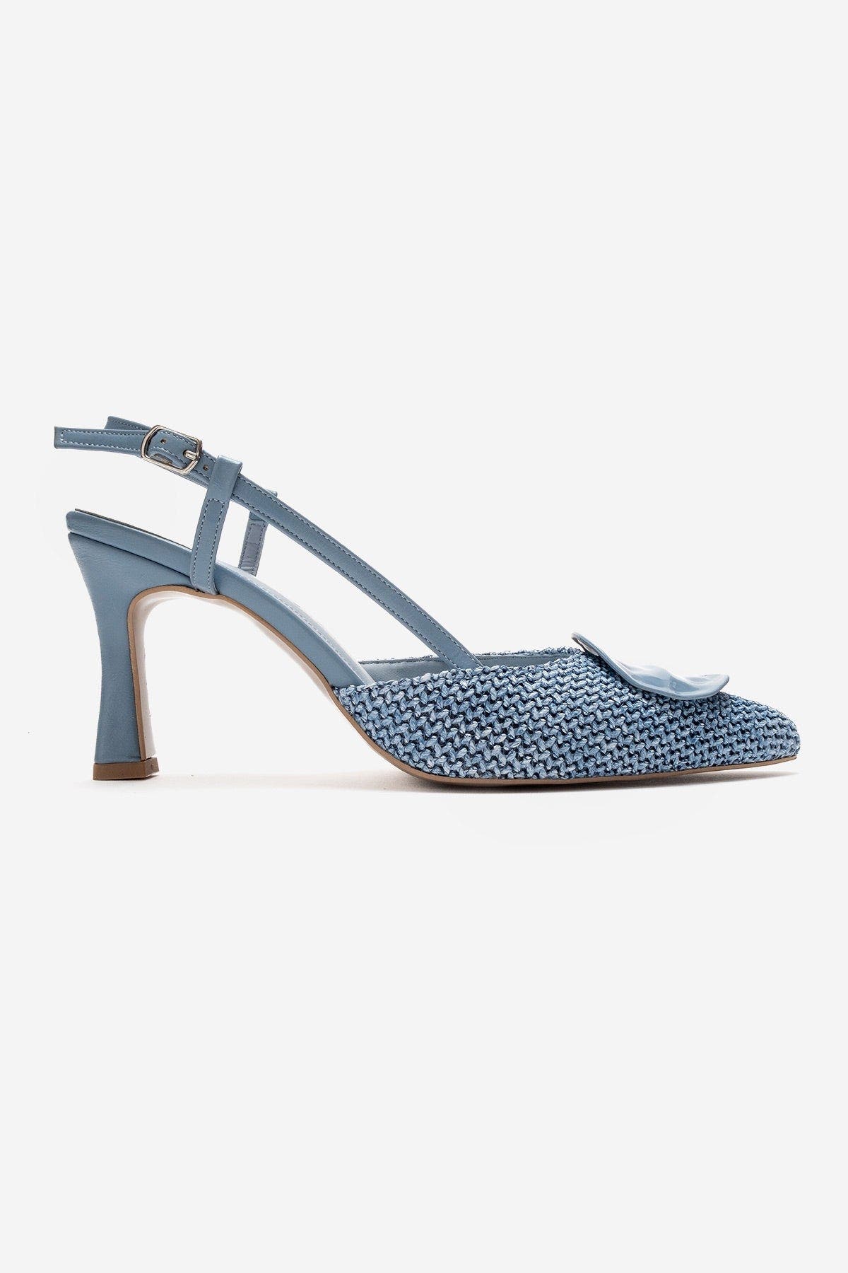 Levia Woven Pointed Toe Slingback Pump, Alternate, color, Blue