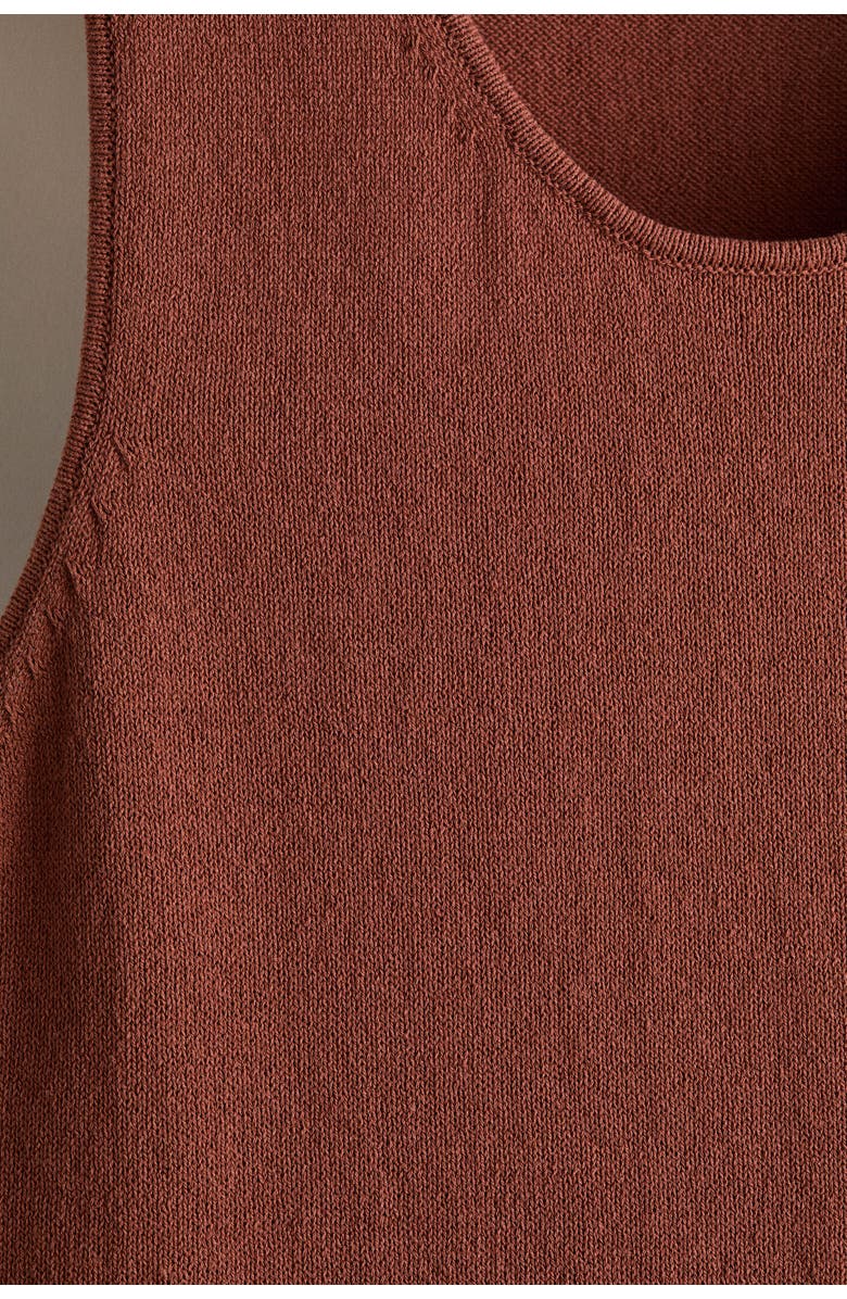 H&M Regular-fit knit tank top, Alternate, color, Dusty Red