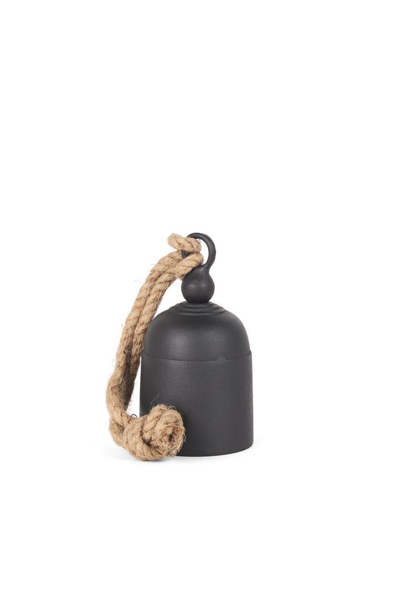 Quincy Metal Decorative Bell Object, Alternate, color, Black