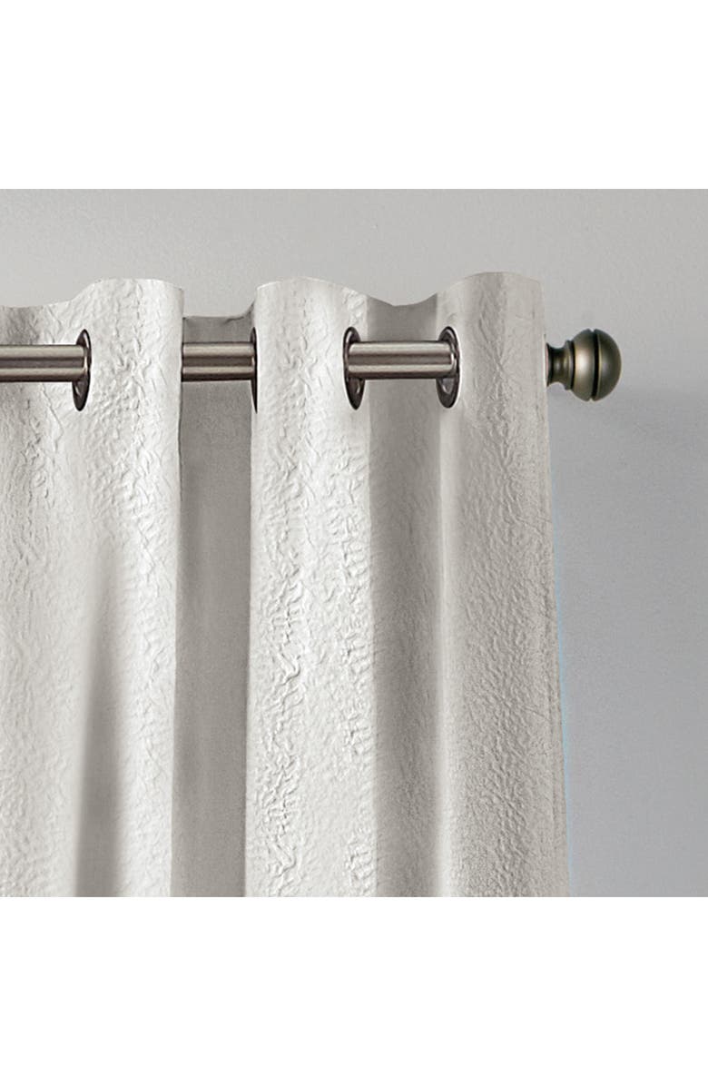 DKNY Chrysanthemum Floral Grommet Curtains, Alternate, color, White