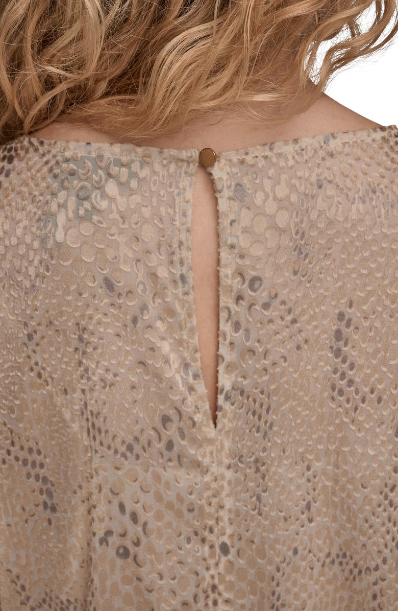 Donna Karan New York Croc Burnout Drape Top, Alternate, color, Pink Champagne