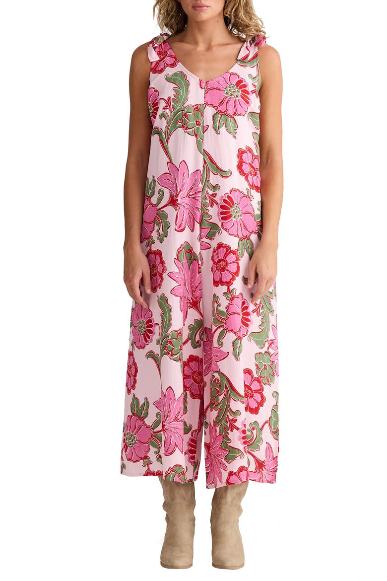 Temple Floral Wide Leg Jumpsuit, Main, color, PINK IBIZA