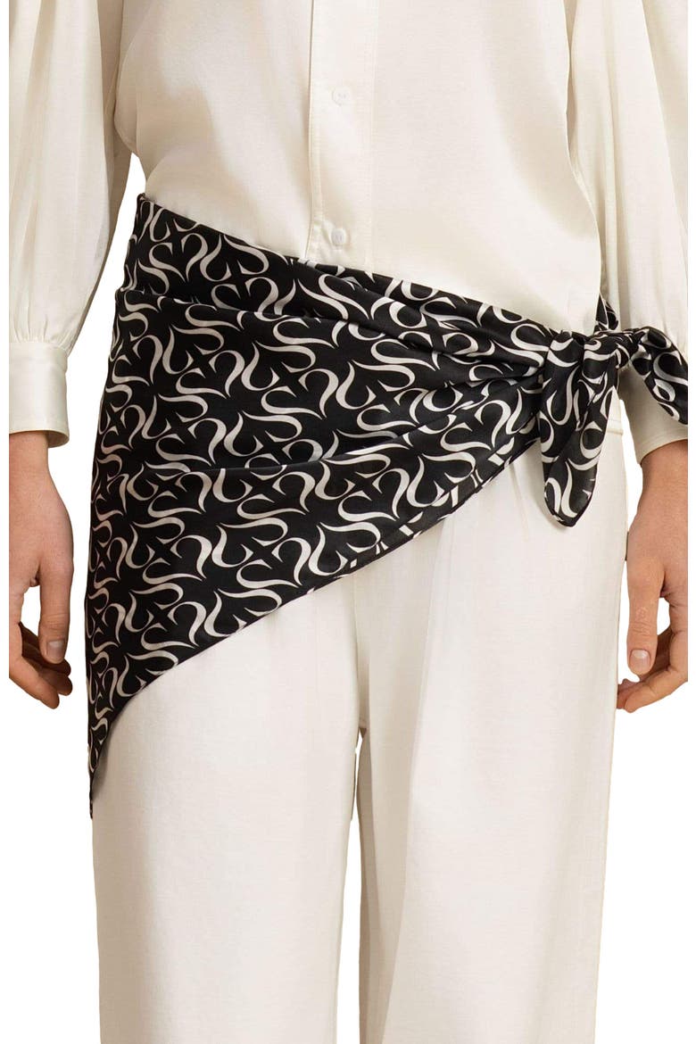 Pure Silk S Square Scarf, Alternate, color, Black