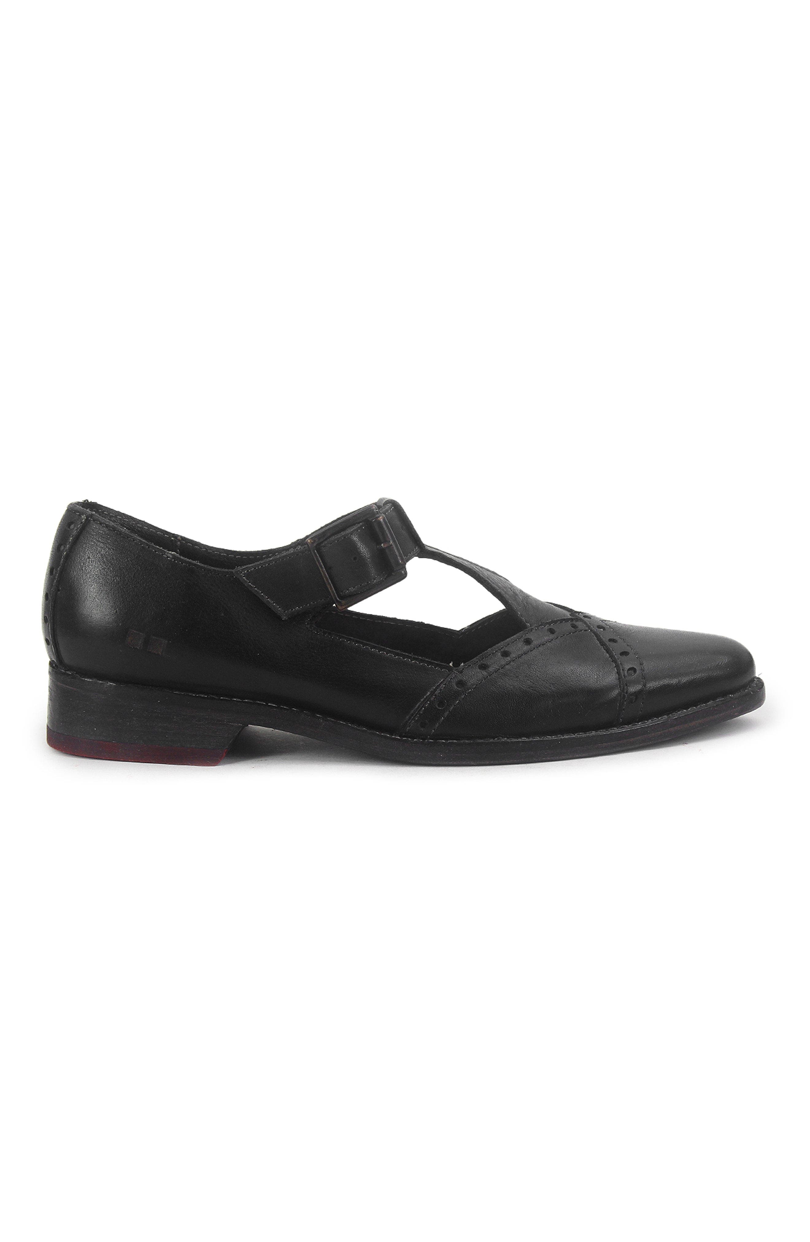 Bed Stu Jenny Pointed-Toe Flat, Alternate, color, Black Dd