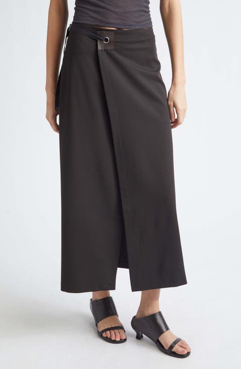 Blont Cool Suiting Wrap Skirt