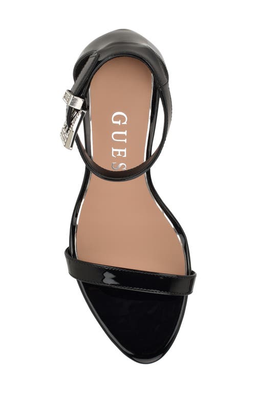 Guess Insraa Ankle Strap Stiletto Sandal In Black