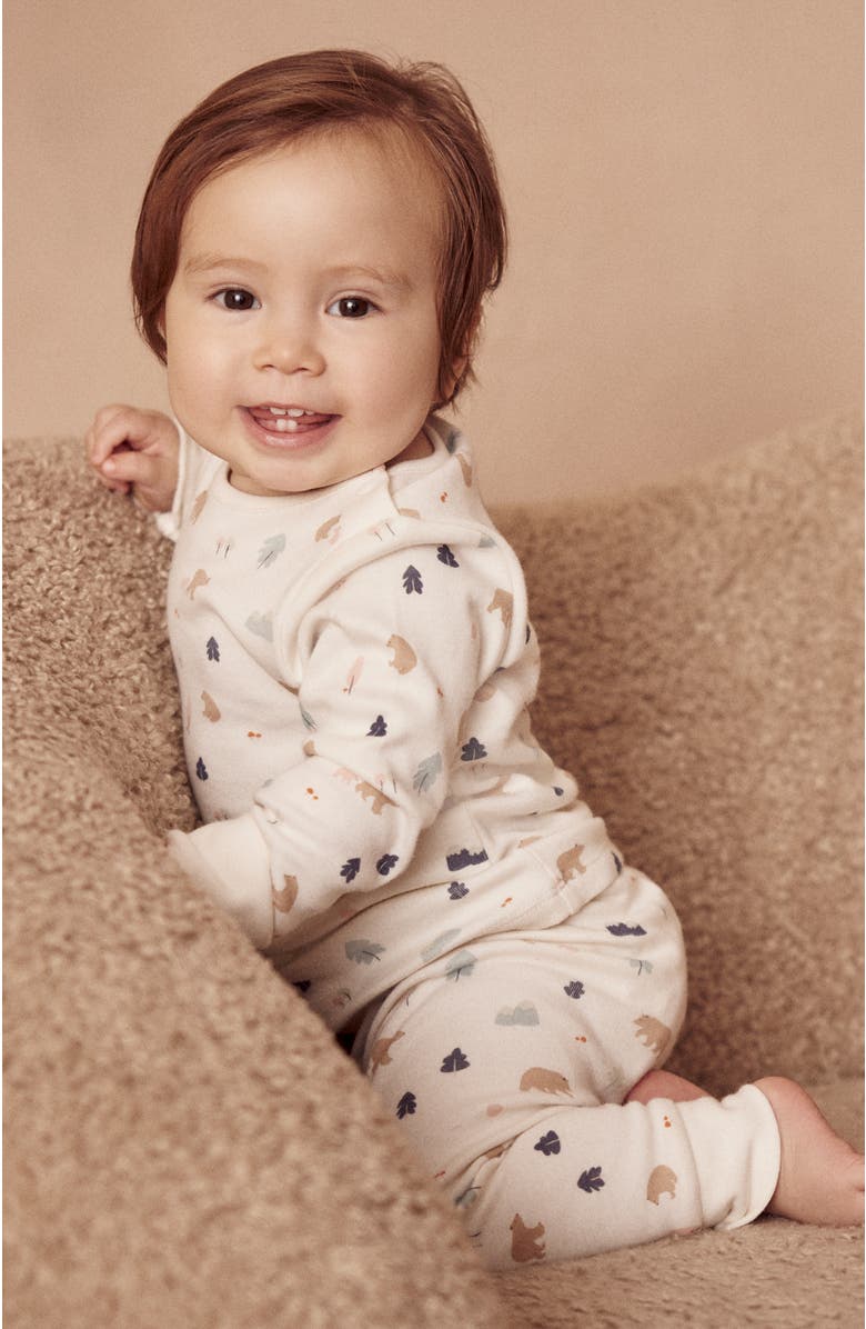 MORI Bear Print Pyjamas, Alternate, color, Bear Print